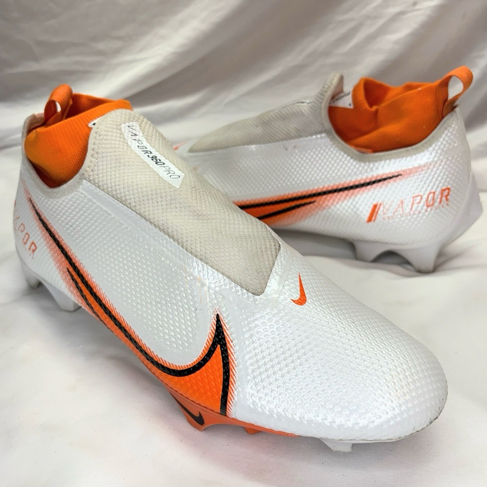 Nike Vapor Edge Pro 360 Football Cleats Mens US 13 White Orange CV6345-100
